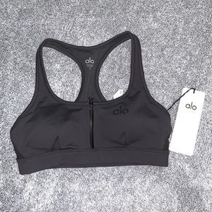 ALO YOGA zip front sports bra
